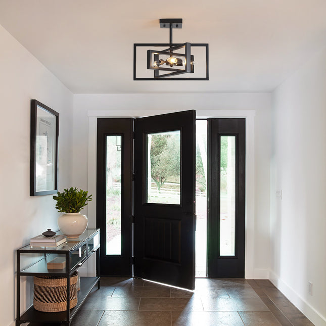 Ceiling Light Geometric Frame 3-Light