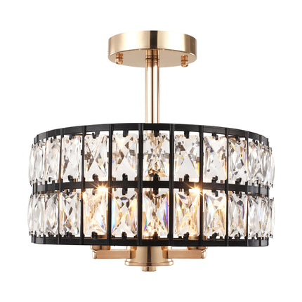 Ceiling Light Modern Crystal Shade 3-Light