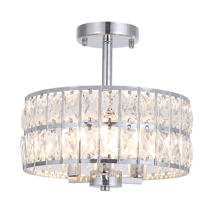 Ceiling Light Modern Crystal Shade 3-Light