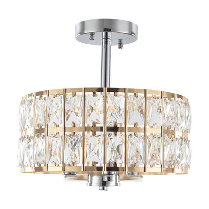 Ceiling Light Modern Crystal Shade 3-Light