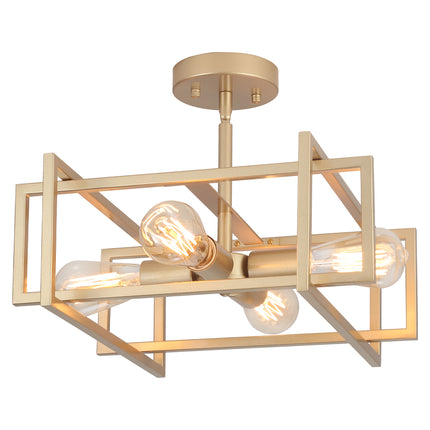 Ceiling Light Cube Frame 4-Light