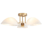 Ceiling Light Milky White Glass 3-Light