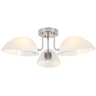 Ceiling Light Milky White Glass 3-Light