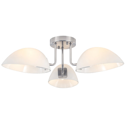 Ceiling Light Milky White Glass 3-Light