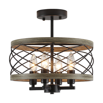 Ceiling Light Farmhouse Iron 4-Light