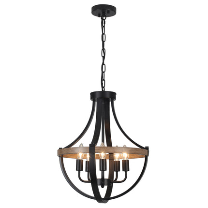 Chandelier Caged Metal Frame 5-Light