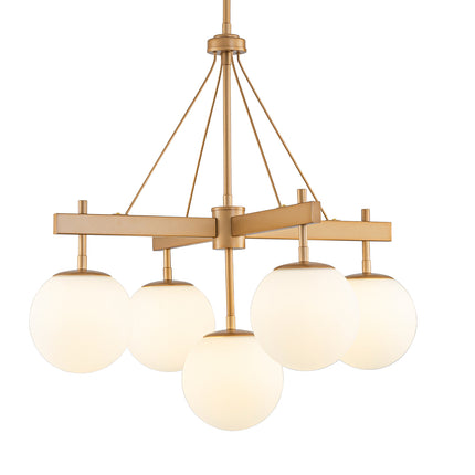 Chandelier Glass Spherical Shade 5-Light