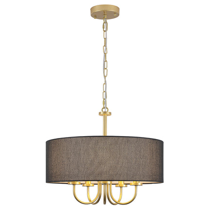 Chandelier Fabric Drum 5-Light