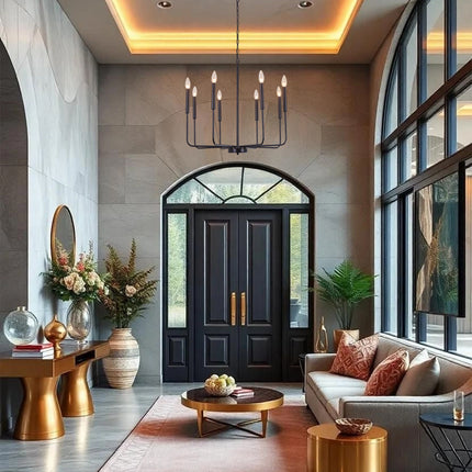 Chandelier Wrought Iron 8-Light