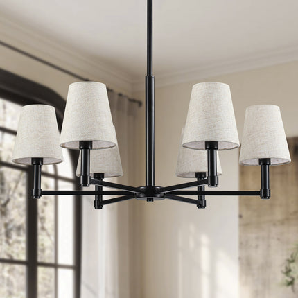 Chandelier Fabric Candle 6-Light