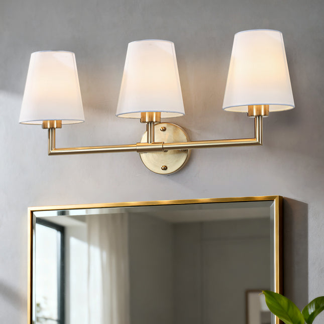 Wall Sconce Fabric Shade 3-Light