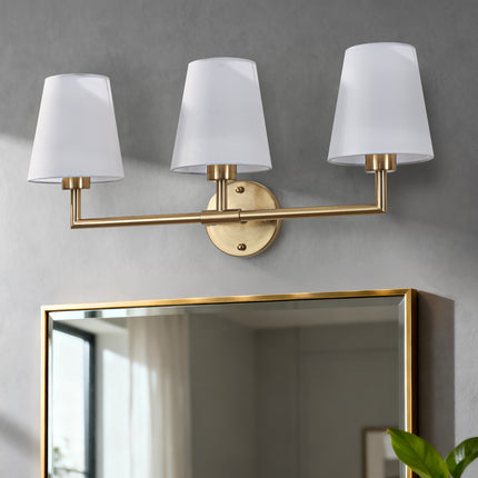 Wall Sconce Fabric Shade 3-Light