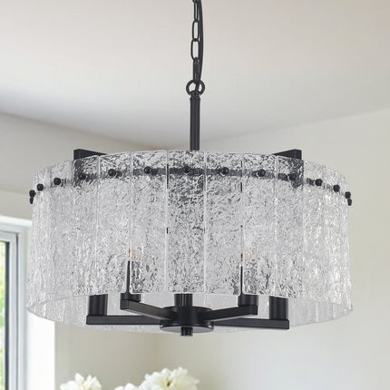 Chandelier Glass Drum 5-Light