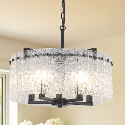 Chandelier Glass Drum 5-Light