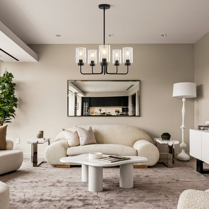 Chandelier Iron Glass 5-Light