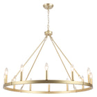 Chandelier Candle Wagon Wheel 12-Light
