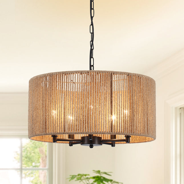 Chandelier Rope Shade 5-Light