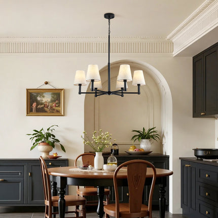 Chandelier Fabric Candle 6-Light