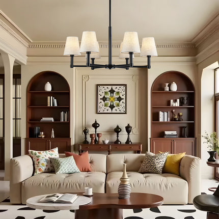 Chandelier Fabric Candle 6-Light