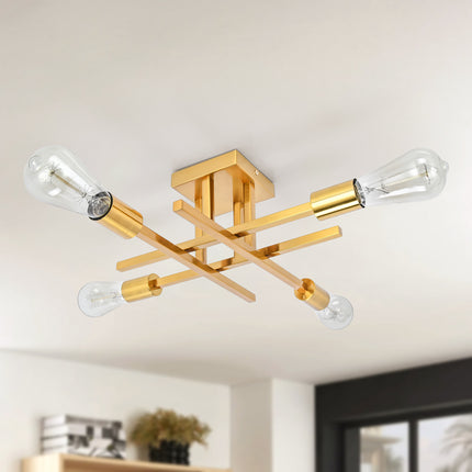 Ceiling Light Iron Modern 4-Light