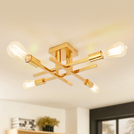 Ceiling Light Iron Modern 4-Light