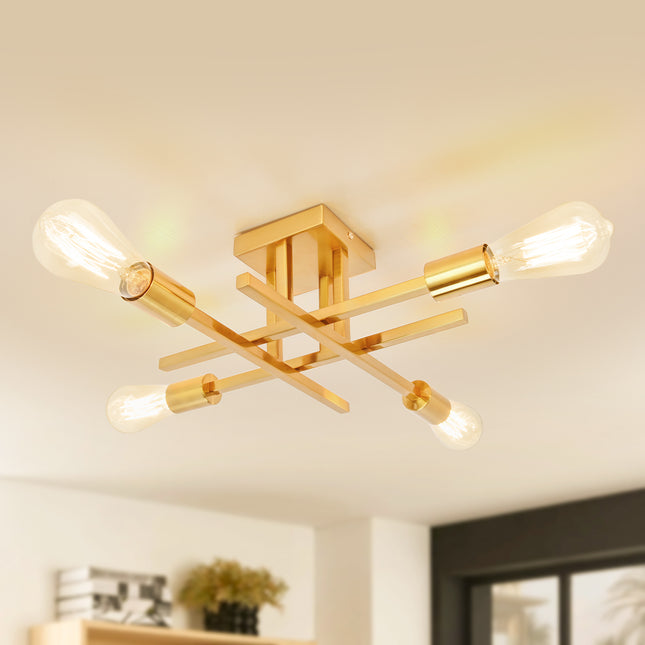 Ceiling Light Iron Modern 4-Light