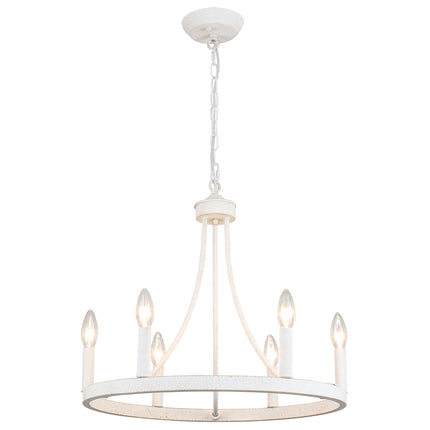 Chandelier Wagon Wheel 6-Light